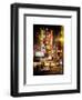 Instants of NY Series - The Booth Theatre at Broadway - Urban Street Scene by Night with a NYPD-Philippe Hugonnard-Framed Art Print