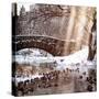 Instants of NY Series - the Gapstow Bridge of Central Park in Winter, Manhattan in New York City-Philippe Hugonnard-Stretched Canvas
