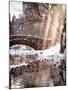 Instants of NY Series - the Gapstow Bridge of Central Park in Winter, Manhattan in New York City-Philippe Hugonnard-Mounted Photographic Print