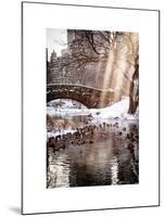 Instants of NY Series - the Gapstow Bridge of Central Park in Winter, Manhattan in New York City-Philippe Hugonnard-Mounted Art Print