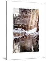 Instants of NY Series - the Gapstow Bridge of Central Park in Winter, Manhattan in New York City-Philippe Hugonnard-Stretched Canvas