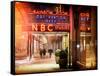 Instants of NY Series - the NBC Studios in the New York City in the Snow at Night-Philippe Hugonnard-Framed Stretched Canvas