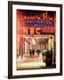 Instants of NY Series - the NBC Studios in the New York City in the Snow at Night-Philippe Hugonnard-Framed Photographic Print