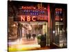 Instants of NY Series - the NBC Studios in the New York City in the Snow at Night-Philippe Hugonnard-Stretched Canvas