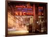 Instants of NY Series - the NBC Studios in the New York City in the Snow at Night-Philippe Hugonnard-Framed Photographic Print