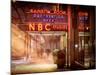 Instants of NY Series - the NBC Studios in the New York City in the Snow at Night-Philippe Hugonnard-Mounted Photographic Print