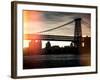 Instants of NY Series - The Williamsburg Bridge at Nightfall - Lower East Side of Manhattan-Philippe Hugonnard-Framed Photographic Print