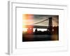 Instants of NY Series - The Williamsburg Bridge at Nightfall - Lower East Side of Manhattan-Philippe Hugonnard-Framed Art Print