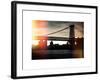 Instants of NY Series - The Williamsburg Bridge at Nightfall - Lower East Side of Manhattan-Philippe Hugonnard-Framed Art Print