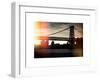 Instants of NY Series - The Williamsburg Bridge at Nightfall - Lower East Side of Manhattan-Philippe Hugonnard-Framed Art Print