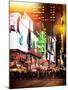 Instants of NY Series - Times Square Urban Scene by Night - Manhattan - New York City-Philippe Hugonnard-Mounted Photographic Print