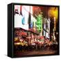 Instants of NY Series - Times Square Urban Scene by Night - Manhattan - New York - United States-Philippe Hugonnard-Framed Stretched Canvas