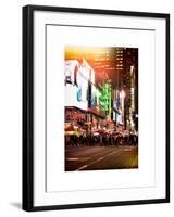 Instants of NY Series - Times Square Urban Scene by Night - Manhattan - New York-Philippe Hugonnard-Framed Art Print