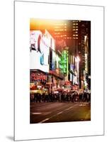 Instants of NY Series - Times Square Urban Scene by Night - Manhattan - New York-Philippe Hugonnard-Mounted Art Print