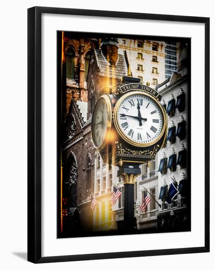 Instants of NY Series - Trump Tower Clock-Philippe Hugonnard-Framed Photographic Print