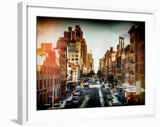 Instants of NY Series - Urban Landscape West Village Manhattan in Winter-Philippe Hugonnard-Framed Photographic Print