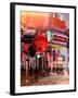 Instants of NY Series - Urban Night Street Scene in Times Square in Snow in Winter-Philippe Hugonnard-Framed Photographic Print