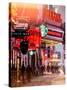 Instants of NY Series - Urban Night Street Scene in Times Square in Snow in Winter-Philippe Hugonnard-Stretched Canvas