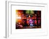 Instants of NY Series - Urban Scene by Night - Vintage Store in Times Square - Manhattan-Philippe Hugonnard-Framed Art Print