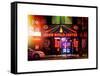 Instants of NY Series - Urban Scene by Night - Vintage Store in Times Square - Manhattan-Philippe Hugonnard-Framed Stretched Canvas