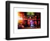 Instants of NY Series - Urban Scene by Night - Vintage Store in Times Square - Manhattan-Philippe Hugonnard-Framed Art Print