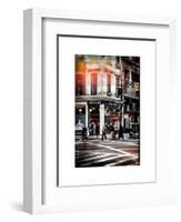 Instants of NY Series - Urban Scene in Broadway - NYC Crosswalk - Manhattan - New York-Philippe Hugonnard-Framed Art Print