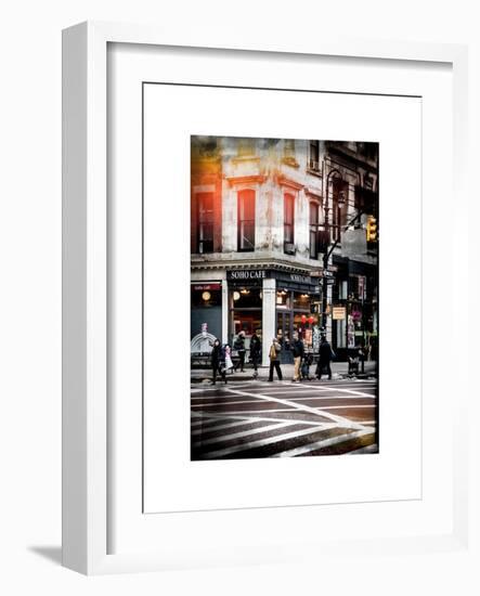 Instants of NY Series - Urban Scene in Broadway - NYC Crosswalk - Manhattan - New York-Philippe Hugonnard-Framed Art Print