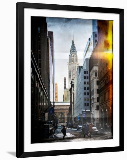 Instants of NY Series - Urban Scene in Winter at Grand Central Terminal in New York City-Philippe Hugonnard-Framed Photographic Print