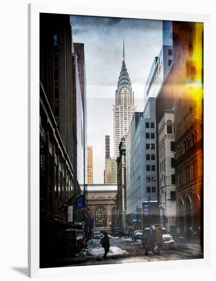 Instants of NY Series - Urban Scene in Winter at Grand Central Terminal in New York City-Philippe Hugonnard-Framed Photographic Print