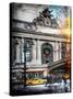 Instants of NY Series - Urban Scene View in Winter-Philippe Hugonnard-Stretched Canvas