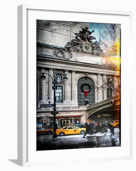 Instants of NY Series - Urban Scene View in Winter-Philippe Hugonnard-Framed Photographic Print