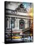 Instants of NY Series - Urban Scene View in Winter-Philippe Hugonnard-Stretched Canvas