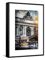 Instants of NY Series - Urban Scene View in Winter-Philippe Hugonnard-Framed Stretched Canvas
