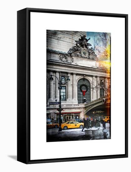 Instants of NY Series - Urban Scene View in Winter-Philippe Hugonnard-Framed Stretched Canvas