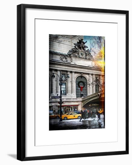 Instants of NY Series - Urban Scene View in Winter-Philippe Hugonnard-Framed Art Print