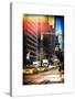 Instants of NY Series - Urban Scene with the Empire State Building in Winter-Philippe Hugonnard-Stretched Canvas