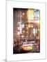 Instants of NY Series - Urban Scene with Yellow Taxi-Philippe Hugonnard-Mounted Art Print