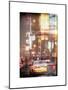 Instants of NY Series - Urban Scene with Yellow Taxi-Philippe Hugonnard-Mounted Art Print
