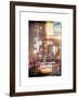 Instants of NY Series - Urban Scene with Yellow Taxi-Philippe Hugonnard-Framed Art Print