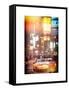 Instants of NY Series - Urban Scene with Yellow Taxi-Philippe Hugonnard-Framed Stretched Canvas