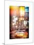 Instants of NY Series - Urban Scene with Yellow Taxi-Philippe Hugonnard-Mounted Art Print