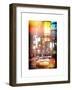 Instants of NY Series - Urban Scene with Yellow Taxi-Philippe Hugonnard-Framed Art Print