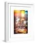 Instants of NY Series - Urban Scene with Yellow Taxi-Philippe Hugonnard-Framed Art Print