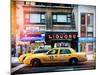 Instants of NY Series - Urban Scene with Yellow Taxis Manhattan Winter-Philippe Hugonnard-Mounted Photographic Print