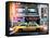 Instants of NY Series - Urban Scene with Yellow Taxis Manhattan Winter-Philippe Hugonnard-Framed Stretched Canvas