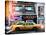 Instants of NY Series - Urban Scene with Yellow Taxis Manhattan Winter-Philippe Hugonnard-Stretched Canvas