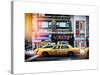 Instants of NY Series - Urban Scene with Yellow Taxis Manhattan Winter-Philippe Hugonnard-Stretched Canvas