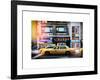 Instants of NY Series - Urban Scene with Yellow Taxis Manhattan Winter-Philippe Hugonnard-Framed Art Print