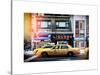 Instants of NY Series - Urban Scene with Yellow Taxis Manhattan Winter-Philippe Hugonnard-Stretched Canvas