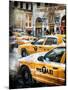 Instants of NY Series - Urban Scene with Yellow Taxis-Philippe Hugonnard-Mounted Photographic Print